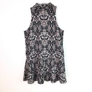 Free People Tan Black Sleeveless Mini Dress